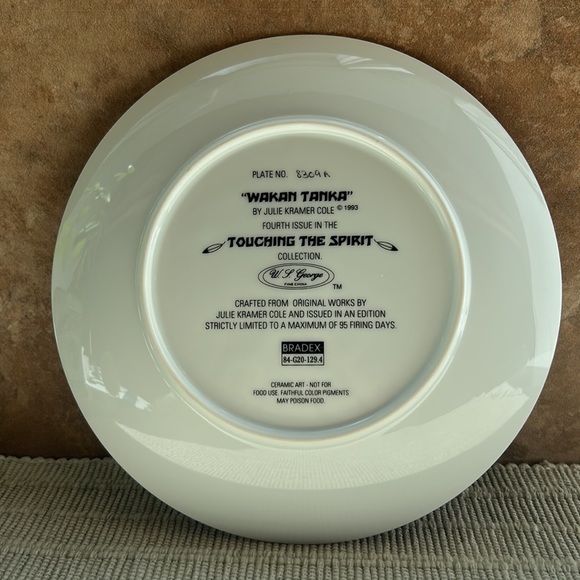 Vintage W.S George Collectors Lt # Plate ~ Wakan Tanka  - By Julie Krame… - Picture 3 of 3